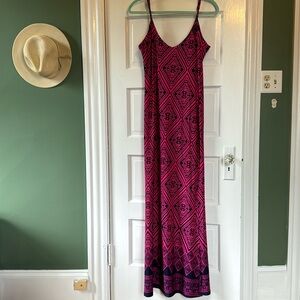 Fushia & Navy Maxi Dress